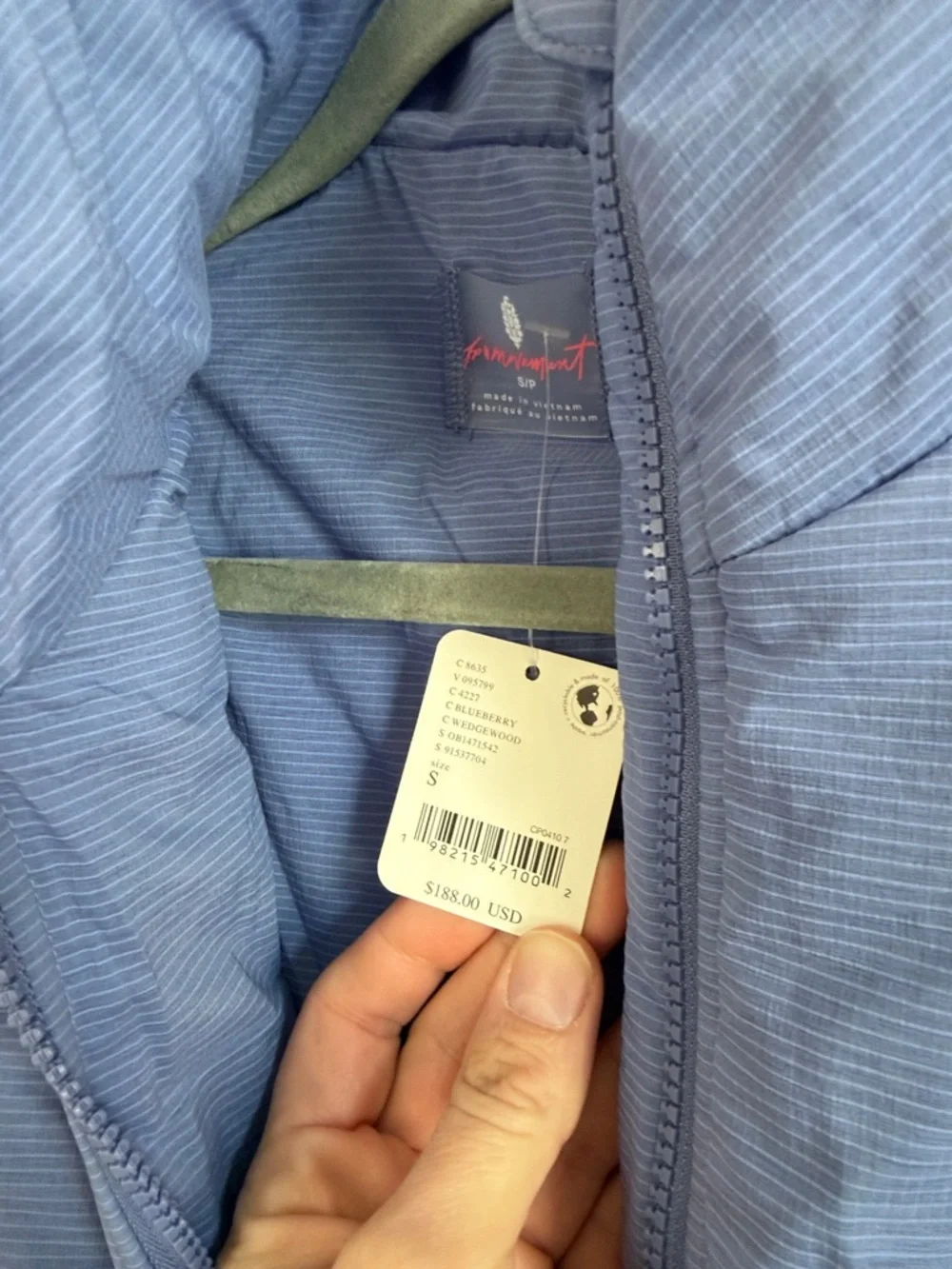 FP MOVEMET Women's Blue Gathering Storm Run Puffer - Picture 4 of 9